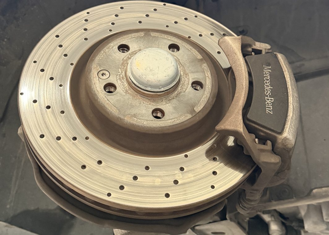Mercedes-Benz drilled brake rotor