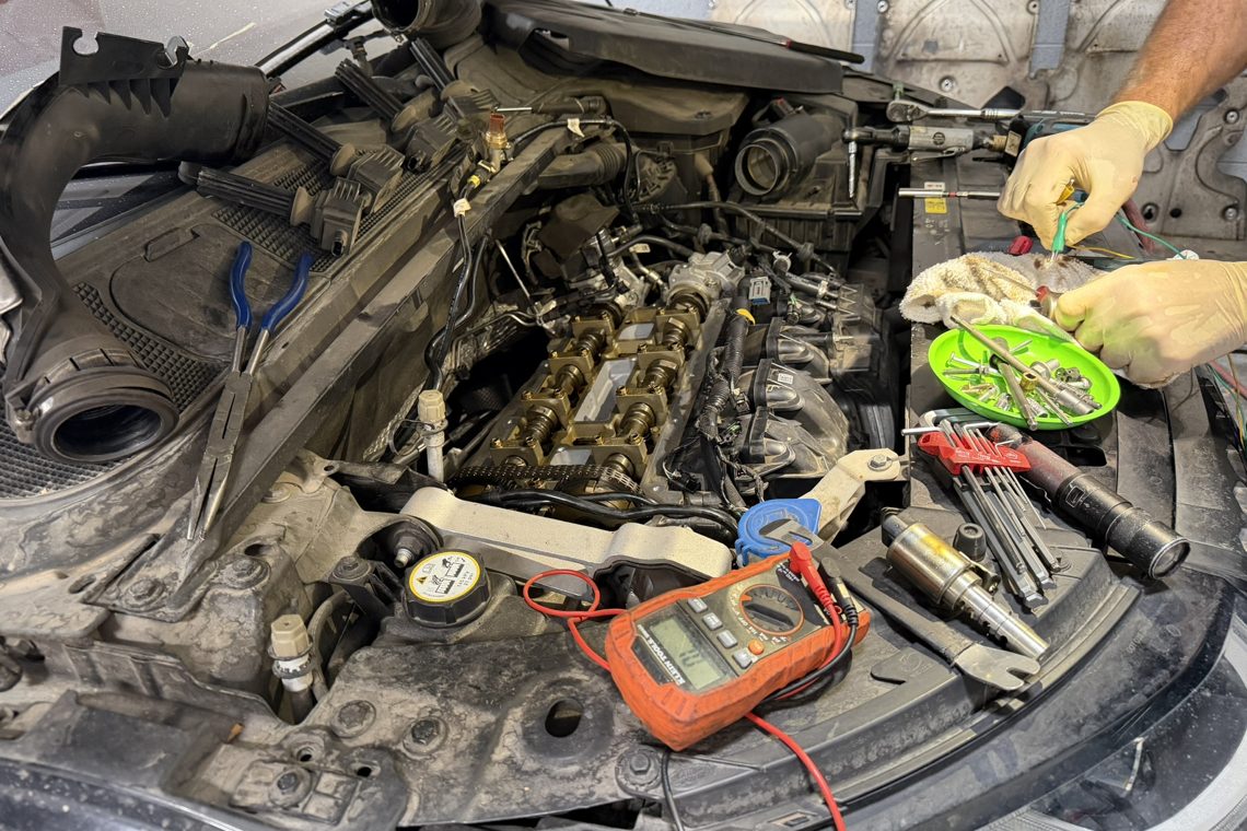 Engine electrical diagnostics with multimeter